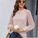 Zeagoo Elegant Blouse Long Sleeve Crew Neck T Shirt (DE Only)