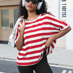 Zeagoo Women Short Sleeve T Shirts Round Neck Oversized Tee