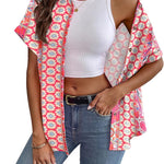 Zeagoo Short Sleeve Casual Roll-Up Cuffed Tops