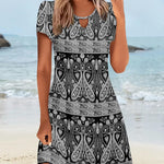 Zeagoo Women's Casual A-Line Dresses with Pockets Floral Tshirt Dress