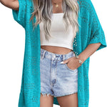 Zeagoo Short Sleeve Boho Oversized Knitted Cardigan