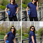 Zeagoo Women's Blouse Short Sleeve Shirts (DE Only)