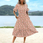 Zeagoo Summer Dresses Midi Tiered Casual Dress