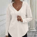 Zeagoo Women's Hoodie Long Sleeve V Neck Pullover Tops (DE Only)