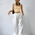 Zeagoo Square Neck Ribbed Tank Tops