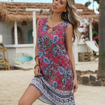 Zeagoo Dresses Women's Sleeveless Bohemian Dress (DE Only)