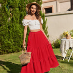 Zeagoo Rock Damen Elegant Hohe Taille Skirt (DE Only)