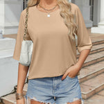 Zeagoo Oversized Loose Fit Short Sleeve Striped Tops