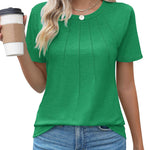 Zeagoo T-Shirt Short Sleeve Tops Casual Crew Neck Blouse (DE Only)