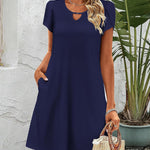 Zeagoo Women's Casual A-Line Dresses with Pockets Floral Tshirt Dress