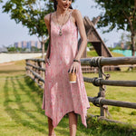 Zeagoo Women Midi Dress Bohemian Beach Cover Up Dress