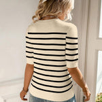 Zeagoo Short Sleeve Sweater Crew Neck Dressy Casual Soft Knit Tops