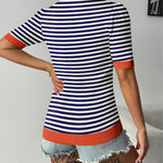 Zeagoo Short Sleeve Sweaters Soft Casual V Neck Pullover Tops