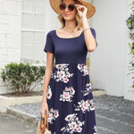 Zeagoo Summer Dress Women's Dresses Short Sleeve Dress (DE Only)