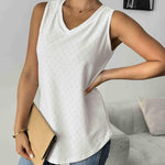 Zeagoo Women Eyelet Tank Tops Sleeveless Shirts V Neck Cute Top