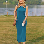 Zeagoo Maxi Dresses Summer Dress Sleeveless Beach Dress (DE Only)