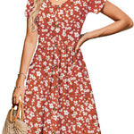 Zeagoo Summer Dress Women's Short Sleeve Dresses (DE Only)