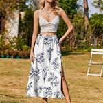 Zeagoo Skirt Women's Elegant Printed Skirt Boho Beach Skirt (DE Only)