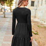 Zeagoo Women's Autumn Dress Long Sleeve Round Neck Knitted Dress