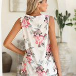 Zeagoo Summer Tank Top for Women Pleated High Neck Tops
