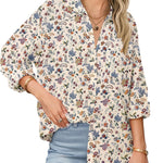 Zeagoo Linen Button Down Shirts  Long Sleeve Cotton Gauze Tops