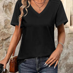 Zeagoo Short Sleeve Shirts Dressy Tops with Pleats