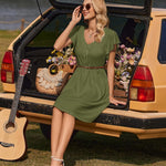 Zeagoo Summer Dress Women's Short Sleeve Dresses (DE Only)