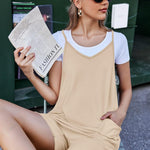 Zeagoo Jumpsuit Short Summer Sleeveless Rompers (DE Only)