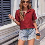Zeagoo Short Sleeve Button Down Shirt Casual Loose Fit Blouses