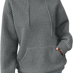 Zeagoo Hoodie Oversize Hoodie Casual Waffle Pullover (DE Only)