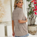 Zeagoo Short Sleeve Crochet Cardigan