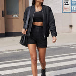 Zeagoo Short Bomber Jacket