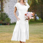 Zeagoo Summer Dress Women's Dresses Short Sleeve Dress (DE Only)