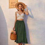 Zeagoo Skirt Long Elegant Skirts High Waist Maxi Skirt (DE Only)