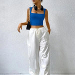 Zeagoo Square Neck Ribbed Tank Tops