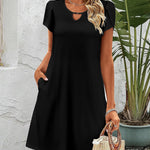 Zeagoo Women's Casual A-Line Dresses with Pockets Floral Tshirt Dress