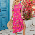 Zeagoo Women Floral Summer Dress Casual Beach Dress