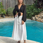 Zeagoo Skirt Long Elegant Skirts High Waist Maxi Skirt (DE Only)