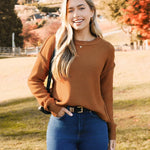 Zeagoo Women's Crew Neck Cropped Sweater Long Sleeve Knit Tops