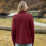 Zeagoo Pullover Women's Turtleneck Elegant Long Sleeve Jumper