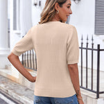 Zeagoo Short Sleeve Cardigan Button Down Ribbed Knit Sweater Tops