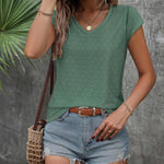 Zeagoo T Shirt Women's V-Neck Short Sleeve Blouse Top (DE Only)