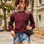 Zeagoo Elegant Blouse Long Sleeve Crew Neck T Shirt (DE Only)