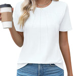 Zeagoo T-Shirt Short Sleeve Tops Casual Crew Neck Blouse (DE Only)