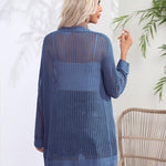 Zeagoo Women 2024 Lightweight Crochet Cardigan Long Sleeve Open Front Knit Sweater Summer Kimono Cover Up with Pockets