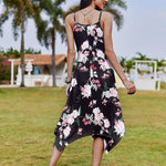 Zeagoo Women Midi Dress Bohemian Beach Cover Up Dress