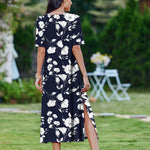 Zeagoo Women Floral Summer Dress Casual Beach Dress