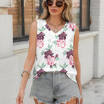 Zeagoo Women Eyelet Tank Tops Sleeveless Shirts V Neck Cute Top