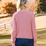 Zeagoo Women's Crew Neck Cropped Sweater Long Sleeve Knit Tops