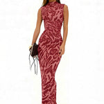 Tara Hughes | Leopard Print Bodycon Maxi Dress For Women